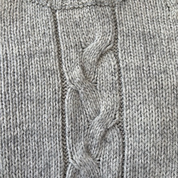 Fenn Wright Manson Size Small Gray Acrylic Wool Blend Turtleneck Cable Sweater - Picture 4 of 5